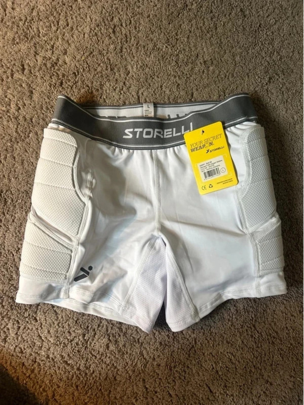 White Padded Sliders for women. Large. NWT!